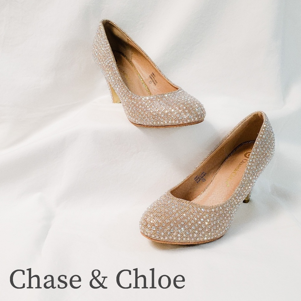 Chase and Chloe • Rhinestone Heels • Size 7.5